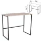 Стол  "SMART CD-020", 900х500х770 мм, ЛОФТ, металл/ЛДСП ясень шимо светлый, каркас черный, 641949 главное фото в маленьком размере