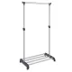 Вешалка для плечиков СН-4345, 1660х860х440 мм, передвижная, пластик/металл, серая/хром главное фото в маленьком размере